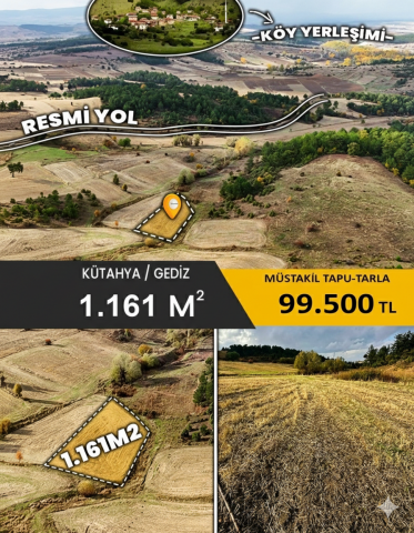 Kütahya Gediz Samralar'da Tarla