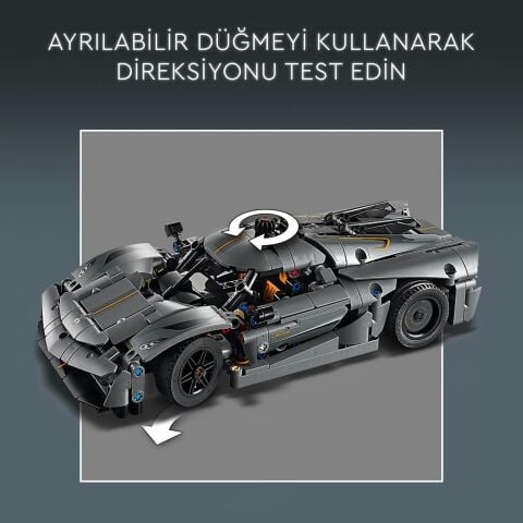 LEGO 42173 Technic Koenigsegg Jesko Absolut Gri Hiper Araba