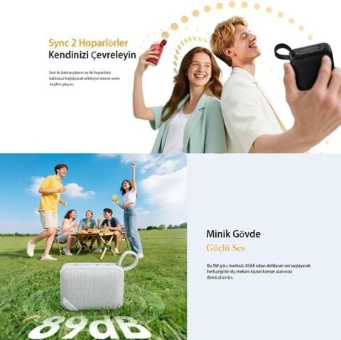 QCY SP2 RGB Bluetooth Hoparlör Siyah