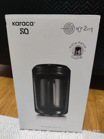Karaca Hatır Hüp 2 in 1 Türk Kahve Makinesi / Filtre Kahve Makinesi 5 Fincan Kapasiteli Black